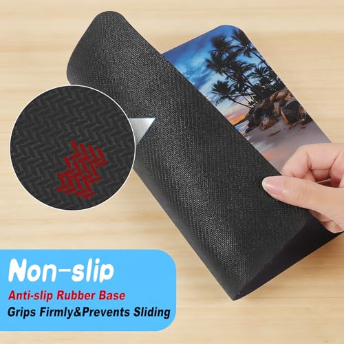 Sibba Beach Sunset Mauspad 2 Stück rutschfeste Gummibasis Gaming Mauspads für kabellose Mäuse Laptop Büro Schreibtisch Computerzubehör farbenfrohe kleine Mauspads wasserfestes Design für PC Homeoffice Bild 4