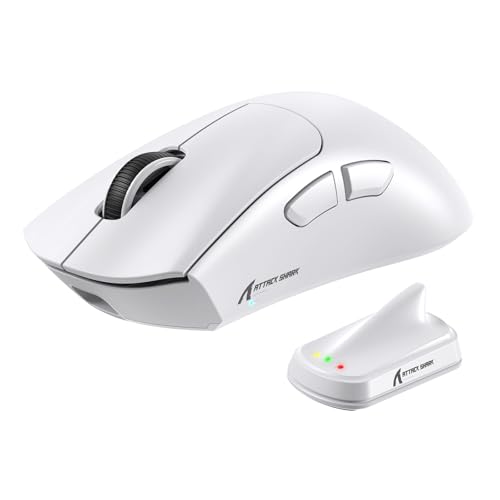MAMBASNAKE x Attack Shark V8 Wireless Gaming Mouse, 59g Ultra-Lightweight, PAW3950MAX Sensor, Shark 8K Dongle, Tri-Mode (2.4G/Bluetooth/Wired), Right-Hand Ergonomic Design, Web-Based Software Bild 1