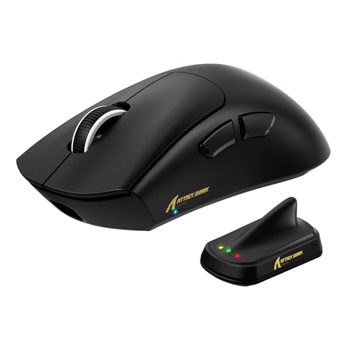 MAMBASNAKE x Attack Shark V8 Wireless Gaming Mouse, 59g Ultra-Lightweight, PAW3950MAX Sensor, Shark 8K Dongle, Tri-Mode (2.4G/Bluetooth/Wired), Right-Hand Ergonomic Design, Web-Based Software Bild 1