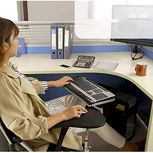 Hellgraues B4-Notebook-Tablett für Stuhl, ergonomische Computer-Tastatur und Maus, Schreibtischzubehör, ideal für Heimbüro und Gaming-Setup Bild 5
