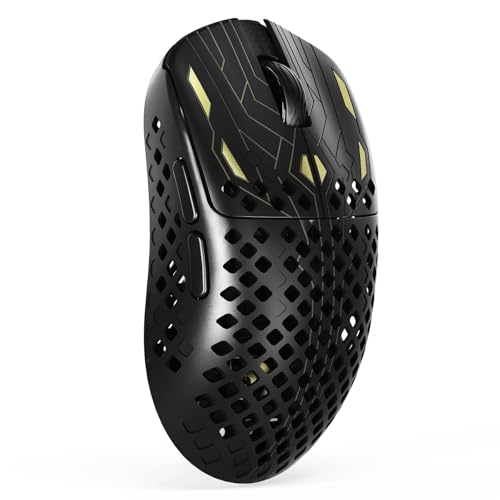 MAMBASNAKE M2 Carbonfaser Kabellose Gaming-Maus, 41g Superlight, 40000 DPI, PAW3395PRO-Sensor, BK52820-Chip, Ice-Feel-Beschichtung, BT/2.4G/Kabelgebundene, PTFE-Gleitfüße, PC/Mac, Schwarz Bild 1