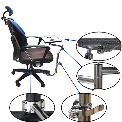A3-Notebookablage für Stuhl, ergonomische Computer-Tastatur und Maus, perfekt für Heimbüro oder Gaming-Setup, Hellgrau Bild 2