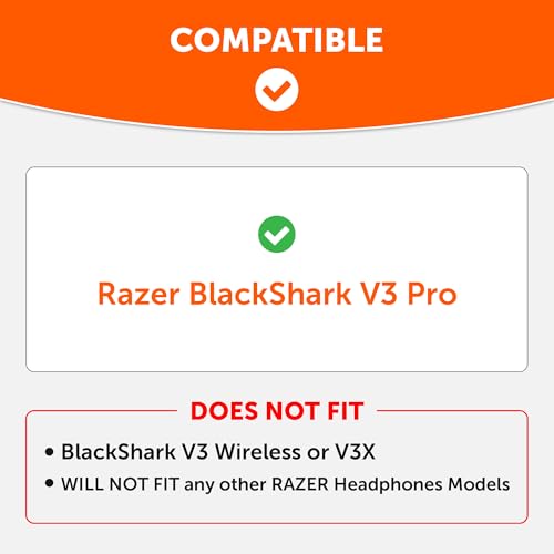 WC Freeze Blackshark V3 Pro – Kühlende Gel-Ohrpolster kompatibel mit Razer BlackShark V3 Pro von Wicked Cushions | Verbesserter Komfort, Kühlgel-Technologie, extra dick | Red Bild 2