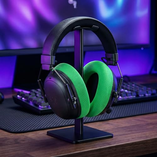 WC Freeze Blackshark V3 Pro – Kühlende Gel-Ohrpolster kompatibel mit Razer BlackShark V3 Pro von Wicked Cushions | Verbesserter Komfort, Kühlgel-Technologie, extra dick | Neon Green Bild 3