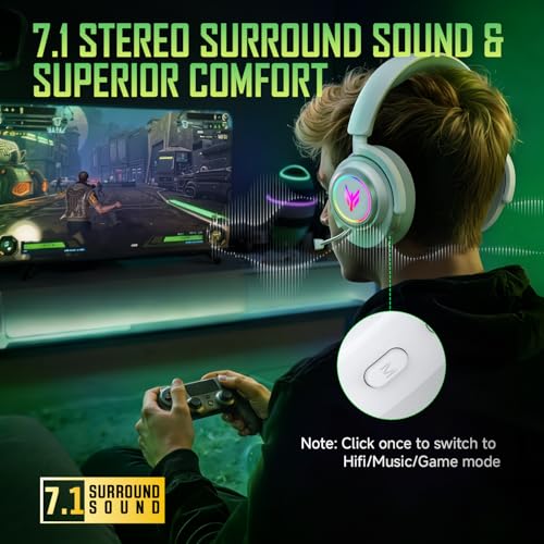 YPBDAN SZ06 Wireless Gaming Headset für PS5 PC Gaming Kopfhörer mit Mikrofon Bild 5