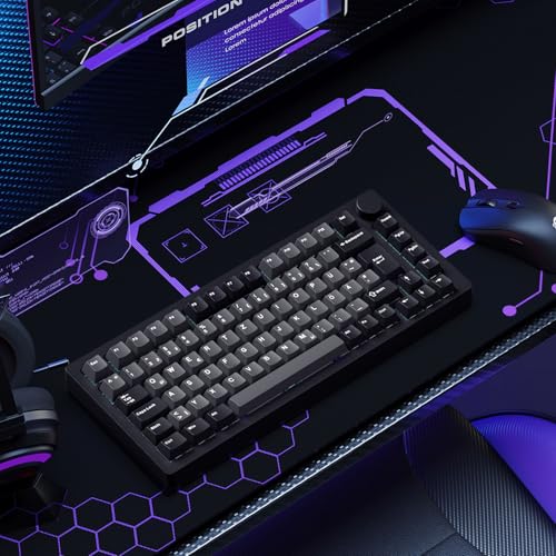 MONSGEEK M1 V5 TMR Gaming Tastatur, QWERTZ-Layout, 8.000 Hz Abtastrate, RT0.01mm 2,4 GHz kabellos/Bluetooth 5.0/USB-C kabelgebunden, Aluminiumtastatur (Schwarz & Silber, AstroAim Magnetschalter) Bild 7