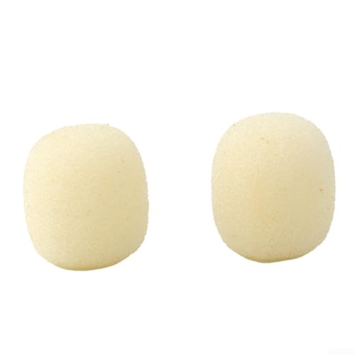 Headworn Microphone Foam Windscreen Cover 10 Pack, Beige Noise Reduction Foam for Gaming Headset Mic, Replacement Covers Compatible with Most Headworn Mics Bild 1