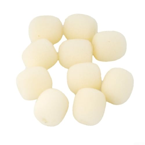 Headworn Microphone Foam Windscreen Cover 10 Pack, Beige Noise Reduction Foam for Gaming Headset Mic, Replacement Covers Compatible with Most Headworn Mics Bild 6