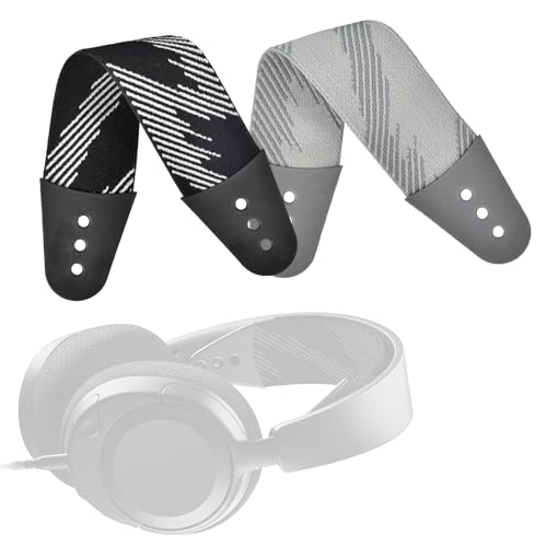 Kopfband-Gurtbänder für 1 x 3 kabellose Headset-Stirnband-Kissenbezüge, Ersatzteil, Schwarz/Grau, Gaming Bild 2