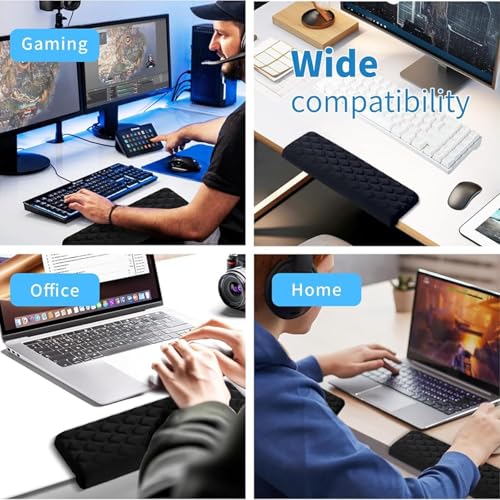 Handgelenkauflage aus Memory-Schaum – ergonomisches, rutschfestes Stützkissen für Tastatur und Maus, ideal für Büro, Gaming und Computerarbeit Bild 6