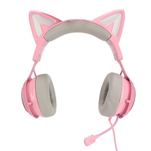 YUYTE Gaming-Headset, Katzenohr-Kopfhörer mit 8-Farben-Touch-Schalter-Licht und Einziehbarem Omnidirektionalem Mikrofon, 3 Soundeffekte für Gaming-Musik-Live-Streaming, Ergonomisches Bild 4