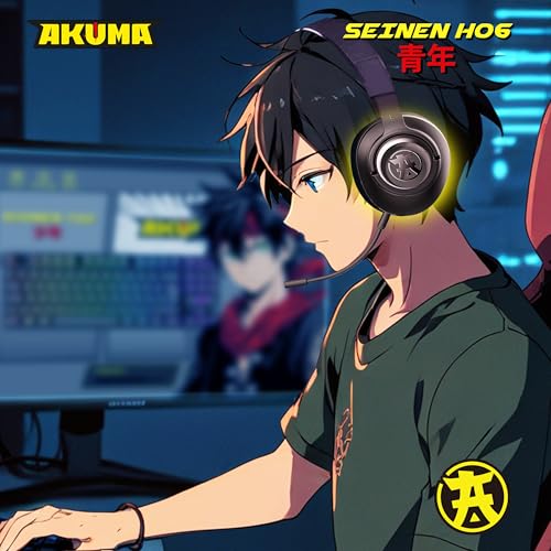 Akuma SEINEN H06 WL Kabellose Gamer Kopfhörer – 3D Surround Sound, Bluetooth 5.3 + 2,4 GHz + 3,5 mm Klinke | Abnehmbares ENC-Mikrofon | Akkulaufzeit 30 Stunden | Komfort Memory-Schaum – Gaming-Headset Bild 7