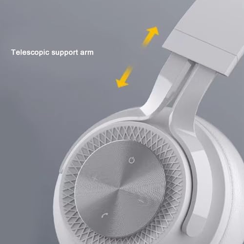 CHICIRIS Drahtloses Headset mit 3,5 mm Audiokabel für PC Tablet-Telefon, Lange Haltbarkeit Gaming-Headset, Aluminiumlegierung (WHITE) Bild 3