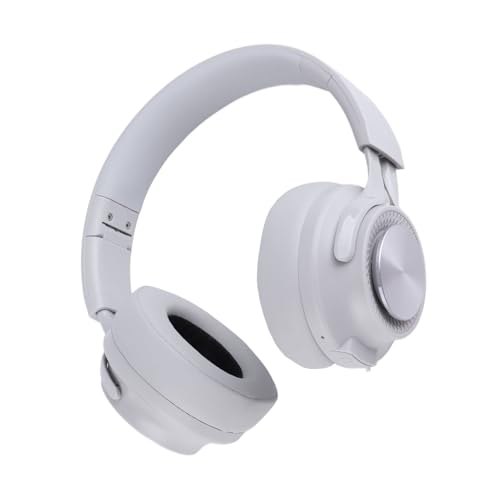 CHICIRIS Drahtloses Headset mit 3,5 mm Audiokabel für PC Tablet-Telefon, Lange Haltbarkeit Gaming-Headset, Aluminiumlegierung (WHITE) Bild 4