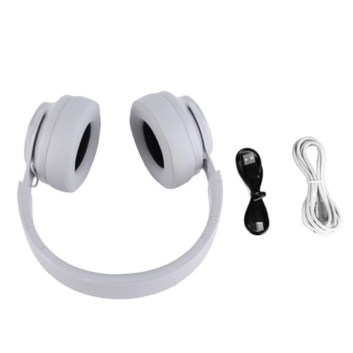 CHICIRIS Drahtloses Headset mit 3,5 mm Audiokabel für PC Tablet-Telefon, Lange Haltbarkeit Gaming-Headset, Aluminiumlegierung (WHITE) Bild 5