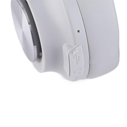 CHICIRIS Drahtloses Headset mit 3,5 mm Audiokabel für PC Tablet-Telefon, Lange Haltbarkeit Gaming-Headset, Aluminiumlegierung (WHITE) Bild 6