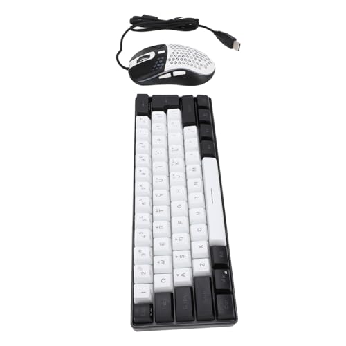 RGB-beleuchtetes Kabelgebundenes Gaming-Tastatur-Maus-Set mit Mechanischem Gefühl, Tragbare Ergonomische Mehrfarbige Tastatur mit Hintergrundbeleuchtung für XP/Win7/Win10, ABS-Material Bild 5