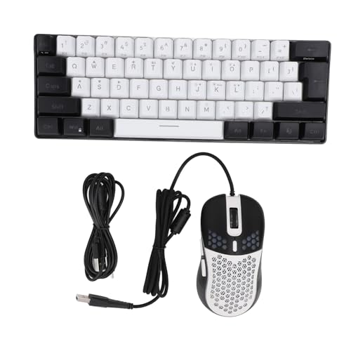 RGB-beleuchtetes Kabelgebundenes Gaming-Tastatur-Maus-Set mit Mechanischem Gefühl, Tragbare Ergonomische Mehrfarbige Tastatur mit Hintergrundbeleuchtung für XP/Win7/Win10, ABS-Material Bild 6
