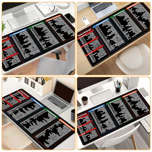 Mauspad XXL, Excel Schreibtischunterlage Deutsch, Gaming Mousepad 600 x 300 MM für Word PPT Windows, Verbessert Geschwindigkeit Mauspad groß Anti Rutsch Schreibtischunterlage für Zuhause Büro Bild 7