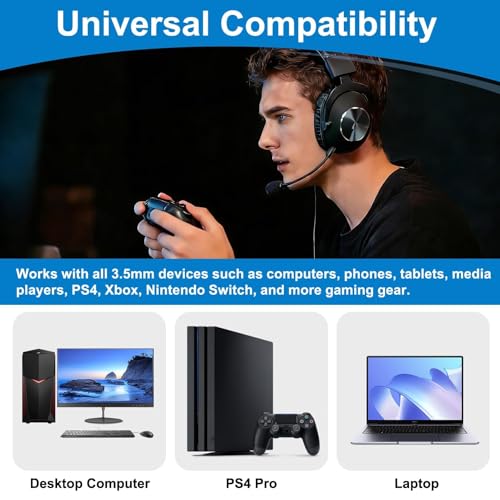 Headset Kabel Ersatz kompatibel mit klinkenkabel Logitech G Pro X G Pro G433 G233, 3,5 mm Kopfhörer Audiokabel Gaming Headset mit Lautstärke Mikrofonsteuerung, geflochtenes Kabel 2 m Bild 6