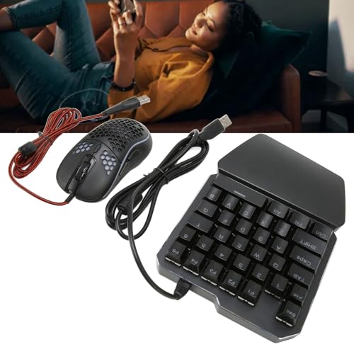 FAUOSWUK 4-in-1-Kombipaket für Mobile Spiele, Tastatur-Maus-Konverter mit Gaming-Maus und Verstellbarem Telefonständer für -Spiele Bild 5
