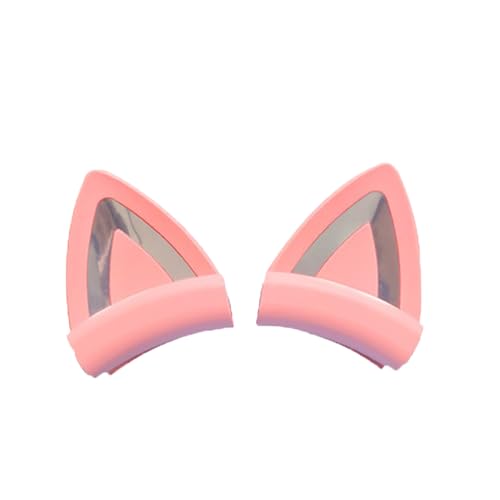 Pinkfarbene Katzenohren für Kopfhörer, süße Katzenohren aus Silikon, abnehmbare Kopfhörer-Accessoires, passend für die meisten Kopfhörer Bild 1