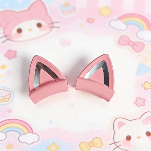 Pinkfarbene Katzenohren für Kopfhörer, süße Katzenohren aus Silikon, abnehmbare Kopfhörer-Accessoires, passend für die meisten Kopfhörer Bild 5