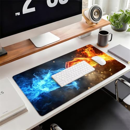 Gaming Mauspad XXL 1600x800x3mm Abstrakt Mousepad, Große Speed rutschfeste Schreibtischunterlage Hand Verbessert Präzision und Geschwindigkeit mit Stoßdämpfung für Tastatur und Maus Homeoffice xg-173 Bild 2
