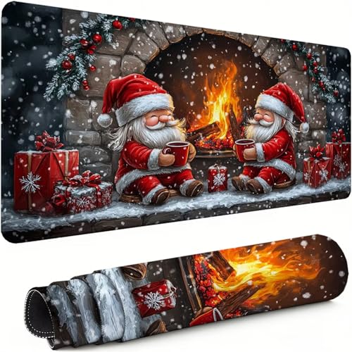 Gaming Mauspad XXL 1600x800x3mm Weihnachten Mousepad, Große Speed Rutschfeste Schreibtischunterlage Winter Verbessert Präzision und Geschwindigkeit mit Stoßdämpfung für Tastatur Maus Homeoffice xg-167 Bild 1