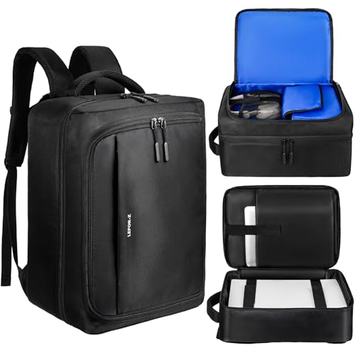 Gaming-Reiserucksack kompatibel mit PS5/PS5 Pro/PS5 Slim/PS4, schützende Tragetasche/Aufbewahrungstasche kompatibel mit PlayStation 5 Konsole,Headset,Controllern,Monitor,15,6 Zoll Laptop und Zubehör Bild 1