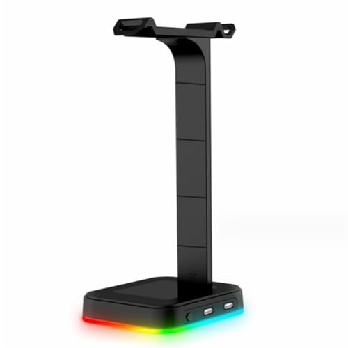 Kopfhörerhalterung RGB-Gaming-Kopfhörerständer mit 2 USB-Ladeanschlüssen, 7 Lichtmodi Headset-Ständer(D) Bild 1
