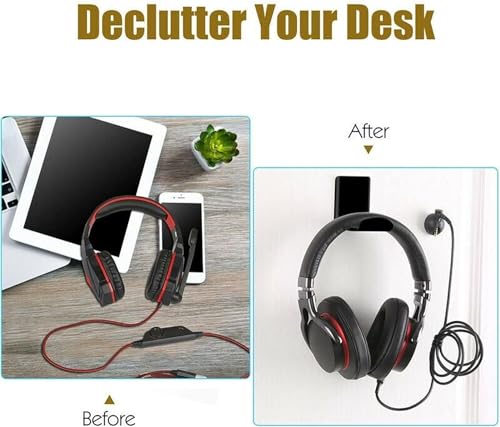 Kopfhörerhalterung Kopfhörerklemme, klebriger Headset-Aufhänger, Headset-Ständerhalter-Clip unter dem Schreibtisch, PC-Gaming-Headset-Ständer Bild 6