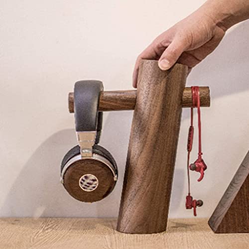Kopfhörerhalterung Massivholz Kreative Kopfhörer Rack Gaming Headset Lagerung Regal Stand(A Walnut) Bild 6