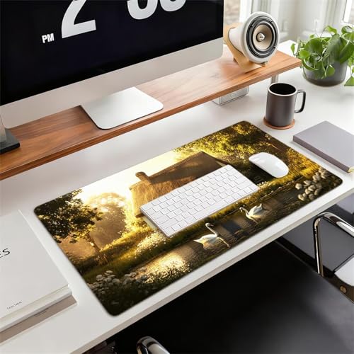 Gaming Mauspad XXL 1600x800x3mm Ländlich Mousepad, Große Speed rutschfeste Schreibtischunterlage Kabine Verbessert Präzision und Geschwindigkeit mit Stoßdämpfung für Tastatur Maus Homeoffice xg-281 Bild 2