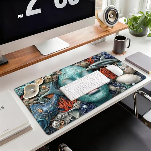 Gaming Mauspad XXL 1600x800x3mm Abstrakt Mousepad, Große Speed rutschfeste Schreibtischunterlage Mädchen Verbessert Präzision und Geschwindigkeit mit Stoßdämpfung für Tastatur Maus Homeoffice xg-293 Bild 2