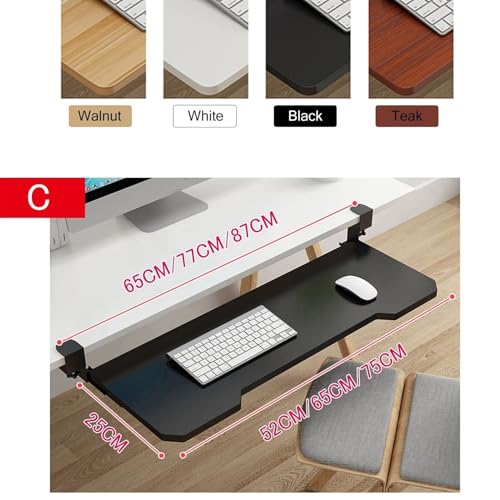 Premium Tastaturablage unter dem Schreibtisch mit Mauspad, 24 kg Kapazität, verstellbare Schublade für Tastatur und Maus, Design für Home Office & Gaming Setup Bild 3