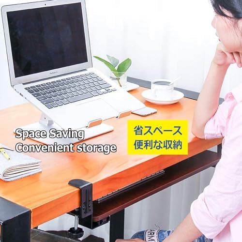 Tastaturablage unter dem Schreibtisch, ausziehbare Schublade, unterstützt 25 kg, verbessert, Maus-Plattform, perfekt für Home Office & Gaming Setup Bild 6