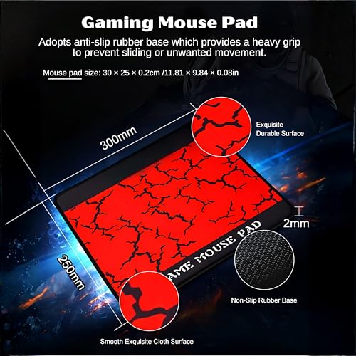 Gaming Tastatur Maus Headset Set mit Mousepad 4 in 1 RGB Gaming Combo Set für PC/PS4/Xbox-Gamer, RGB Beleuchtete Tastatur, 4 Farben LED Gaming Maus, 3,5-mm-Gaming-Kopfhörer Bild 6