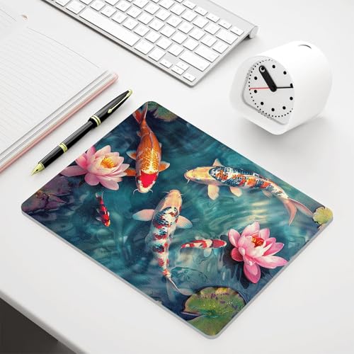 Schreibtischunterlage mit Fischmotiv, buntes Kunst-Mauspad, Computer-Tastatur, Gaming-Mauspad, wasserdichter Schreibtischschutz und Abdeckung, dekoratives PU-Leder, Laptop-Mauspad, Bürodekoration, 20 Bild 4