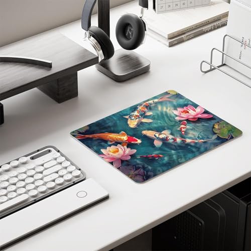 Schreibtischunterlage mit Fischmotiv, buntes Kunst-Mauspad, Computer-Tastatur, Gaming-Mauspad, wasserdichter Schreibtischschutz und Abdeckung, dekoratives PU-Leder, Laptop-Mauspad, Bürodekoration, 20 Bild 6
