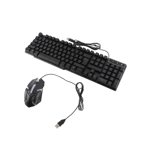 Gaming Tastatur und Maus Set mit Headset, Gaming-Kombination, 104-Tasten-Tastatur mit 4 Farben LED Gaming Maus, Over-Ear Kopfhörer und rutschfestes Mauspad USB Kabelgebundene für PC Gamer Bild 7