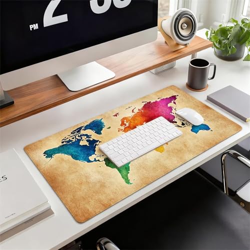 Gaming Mauspad XXL 1600x800x3mm Karte Mousepad, Große Speed rutschfeste Schreibtischunterlage Farbe Verbessert Präzision und Geschwindigkeit mit Stoßdämpfung für Tastatur und Maus Homeoffice xg-347 Bild 2