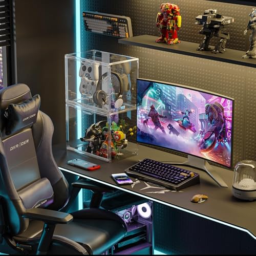 Gaming-Controller und Headset-Ständer, Acryl-Vitrine für organisierte Schreibtischaufbewahrung Bild 2