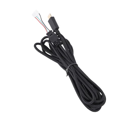 Passend für Headset-Kabel, Premium-OFC-Ersatzkabel mit Typ-C-Anschluss für Gaming-Headsets, 2,5 m langes geflochtenes Nylon-Audio- und Datenkabel mit Kupferkern (schwarz) Bild 6