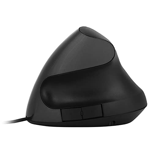 Vertikale ergonomische Maus, hohe 1600 DPI, kabelgebundene optische USB-Gaming-Maus für PC, Laptop, Komfortables Handgelenkauflage-Design, Schwarz, Blau, Lila (Schwarz) Bild 4