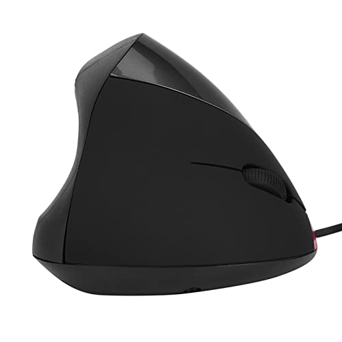 Vertikale ergonomische Maus, hohe 1600 DPI, kabelgebundene optische USB-Gaming-Maus für PC, Laptop, Komfortables Handgelenkauflage-Design, Schwarz, Blau, Lila (Schwarz) Bild 6