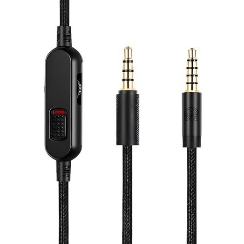 Headset Kabel Ersatz für Logitech G PRO X G233 G433 G PRO Gaming-Headset, 3.5 mm Kopfhörer Audiokabel Gaming Headset Lautstärke Mikrofonsteuerung Kabel, with Built In Volume Controller (Black) Bild 7