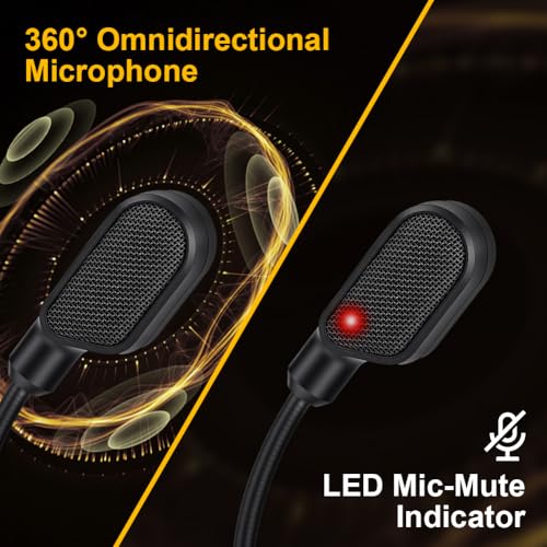 HOTUT Ersatz-Mikrofon Mic kompatibel mit HyperX Cloud III kabelgebundenen & kabellosen Headsets, Mic Ersatz abnehmbar 3.5 mm Game Boom Geräuschunterdrückung Mikrofon mit LED Stummschaltungsanzeige Bild 4