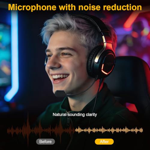 HOTUT Ersatz-Mikrofon Mic kompatibel mit HyperX Cloud III kabelgebundenen & kabellosen Headsets, Mic Ersatz abnehmbar 3.5 mm Game Boom Geräuschunterdrückung Mikrofon mit LED Stummschaltungsanzeige Bild 5