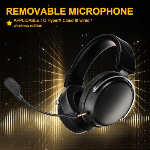 HOTUT Ersatz-Mikrofon Mic kompatibel mit HyperX Cloud III kabelgebundenen & kabellosen Headsets, Mic Ersatz abnehmbar 3.5 mm Game Boom Geräuschunterdrückung Mikrofon mit LED Stummschaltungsanzeige Bild 6